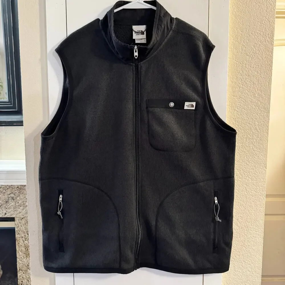 THE NORTH FACE Men's Gordon Lyons Full Zip Vest Sz XL Charcoal Hiking Outdoors